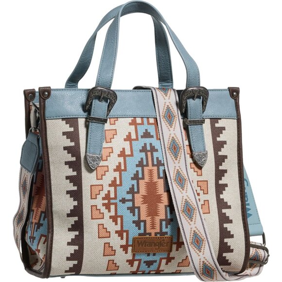 ***Wrangler Aztec-Print Satchel with Buckles*** - Picture 1 of 4
